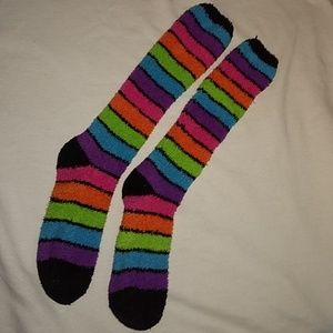 Colorful fuzzy socks
